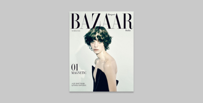 Итальянский Harper’s Bazaar опубликовал обложку первого номера под руководством Дарьи Веледеевой