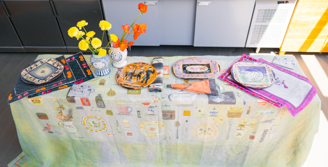 The Dar Store и художница Алиса Маслова выпустили коллекцию текстиля