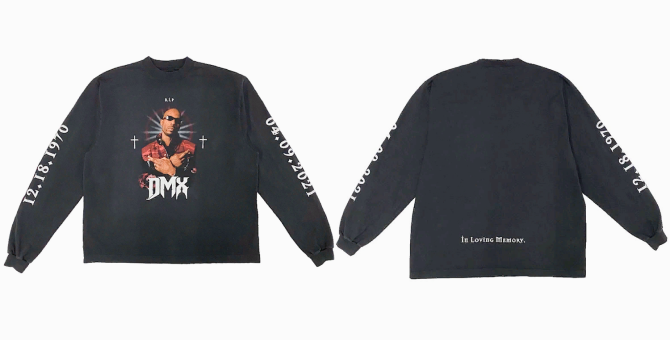 Yeezy и Balenciaga представили лонгслив, посвященный памяти DMX