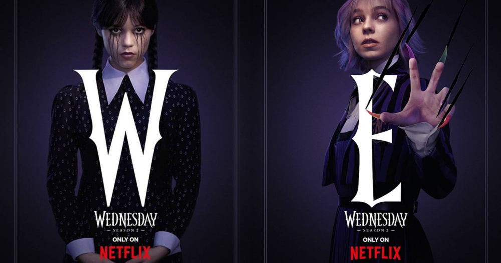 Netflix показал новые постеры сериала «Уэнсдей»