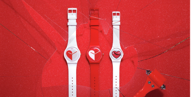 Swatch показал специальную коллекцию часов ко Дню святого Валентина