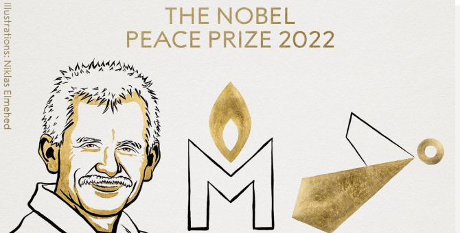 Нобелевскую премию мира присудили правозащитникам из России, Украины и Беларуси