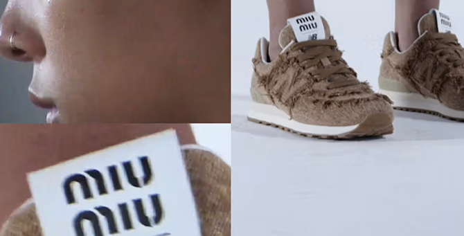 Miu Miu и New Balance показали новые расцветки 574-й модели кроссовок