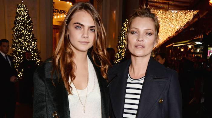 Кара Делевинь и Кейт Мосс представили рождественские витрины универмага Printemps