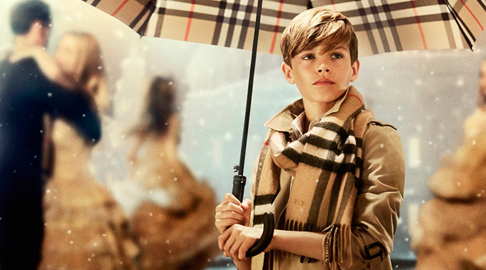 Ромео Бекхэм в рождественской кампании Burberry