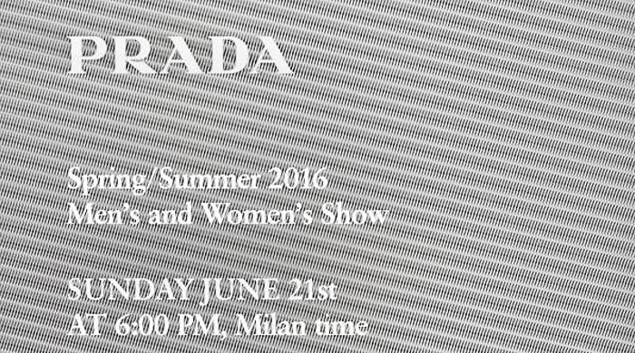 Прямая трансляция мужского показа Prada, весна-лето 2016
