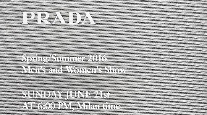 Прямая трансляция мужского показа Prada, весна-лето 2016