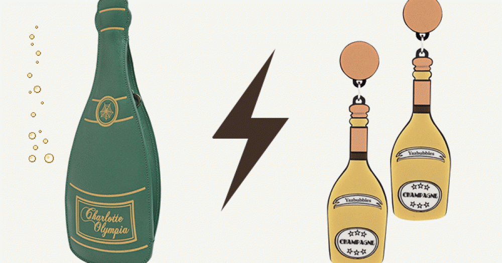 Голосование: аксессуары в виде бутылок шампанского Charlotte Olympia и Yazbukey