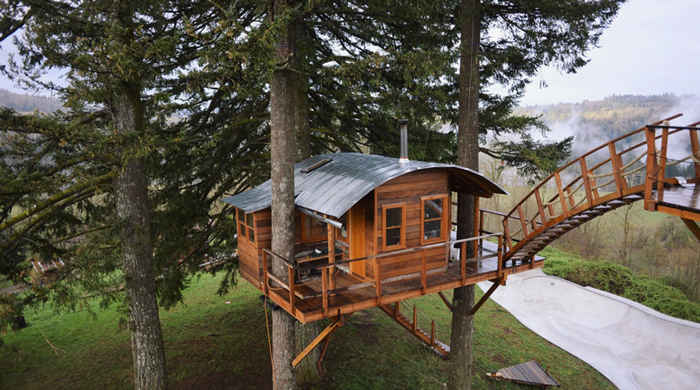 О высоком: дом на дереве со скейт-пулом в придачу