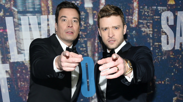 Джастин Тимберлэйк и Джимми Фэллон на 40-летии Saturday Night Live