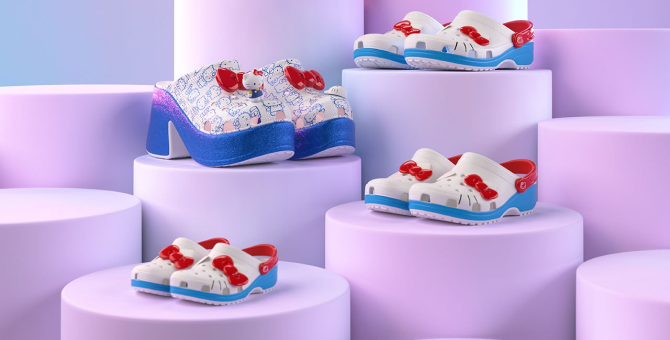 Crocs представил коллекцию, посвященную 50-летию Hello Kitty
