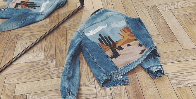 Мужской показ: джинсовка, портмоне и рюкзак