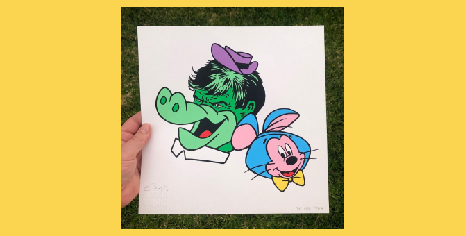 Австралийский художник изобразил гибридных персонажей из известных мультфильмов