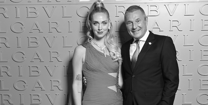 Кьяра Ферраньи, Тина Кунаки и другие гости открытия инсталляции Bvlgari в Милане