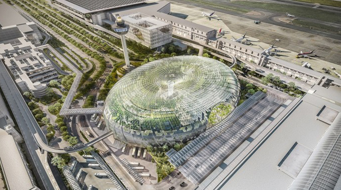 В новом терминале сингапурского аэропорта \"Чанги\" появится водопад