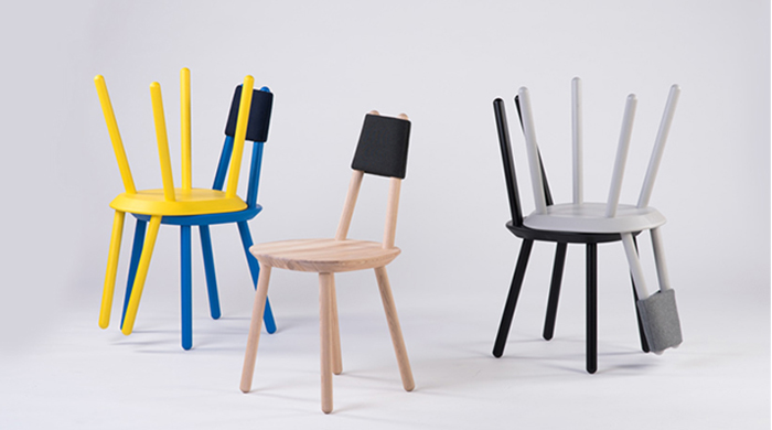 Стул Naive от литовских дизайнеров: максимум эффекта из 7 деталей