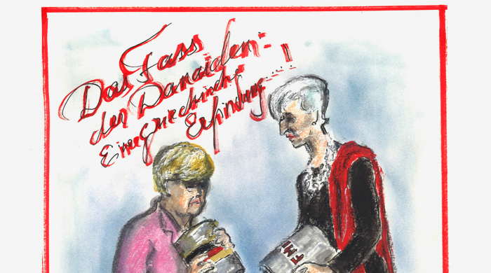 Лагерфельд нарисовал карикатуру про греческий кризис