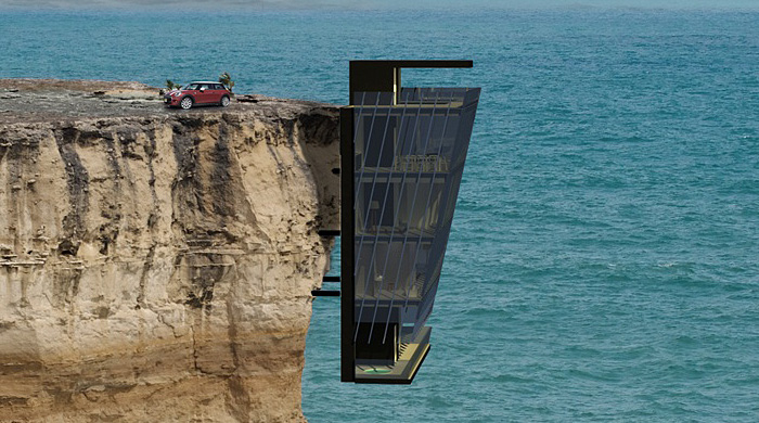 Висячий дом на краю утеса по проекту Modscape