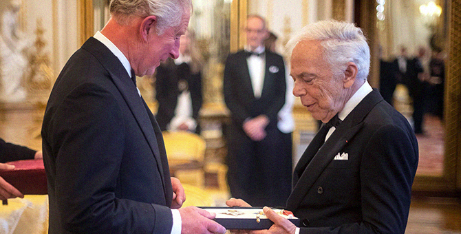 Принц Чарльз вручил Ральфу Лорену орден Британской империи