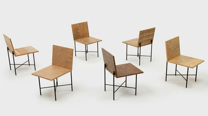 Стулья с напечатанными деревянными узорами от Nendo