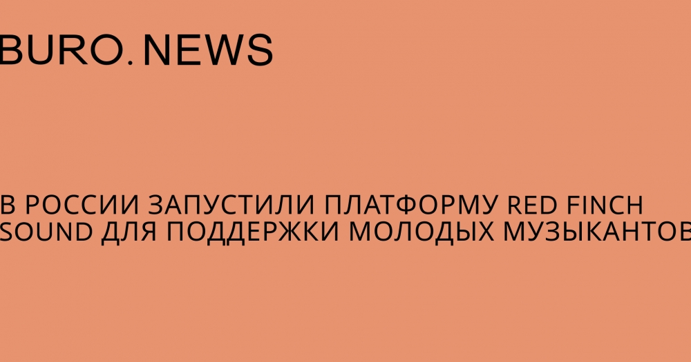 В России запустили платформу Red Finch Sound для поддержки молодых музыкантов