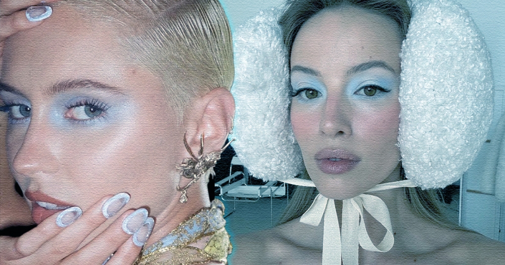 Frosted makeup: тренд на макияж в ледяном голубом оттенке — носим как Айрис Лоу и Белла Хадид