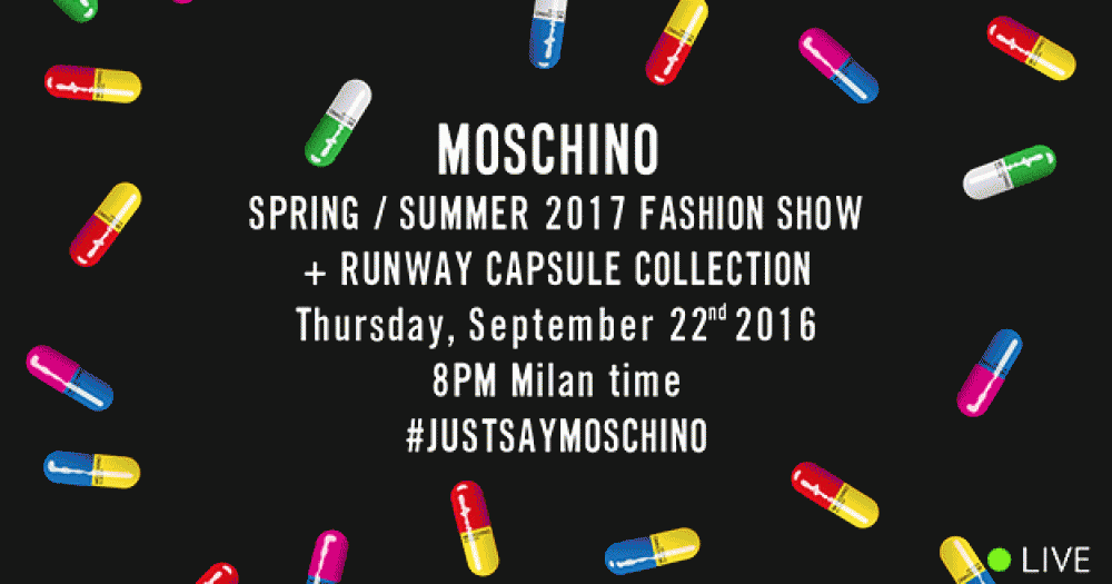 Прямая трансляция показа Moschino, весна-лето 2017