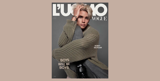 Ромео Бекхэм впервые снялся для обложки журнала