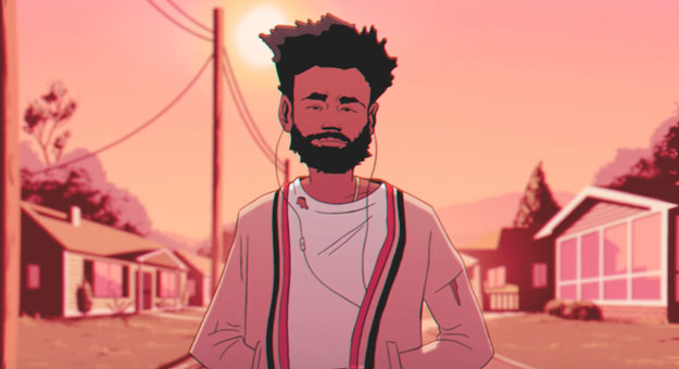 Канье Уэст рыдает в анимированном клипе Childish Gambino на песню «Feels Like Summer»