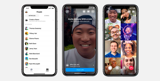 Facebook представила сервис для групповых видеозвонков Messenger Rooms