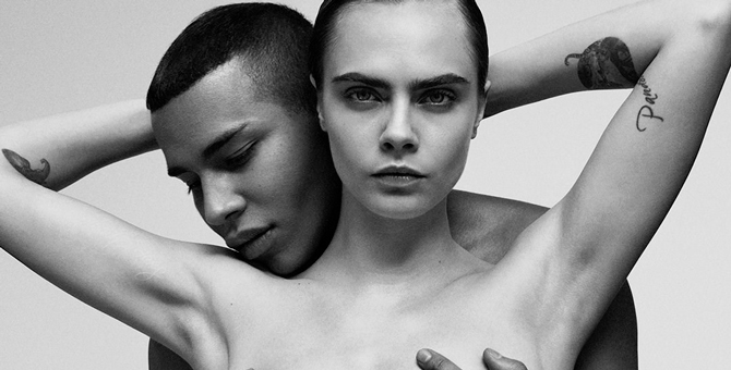 Кара Делевинь и Оливье Рустен снялись обнаженными для весенней кампании Balmain
