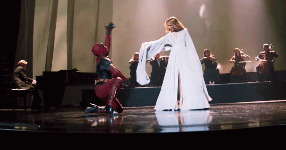 Дэдпул выступил на подтанцовке в клипе Селин Дион