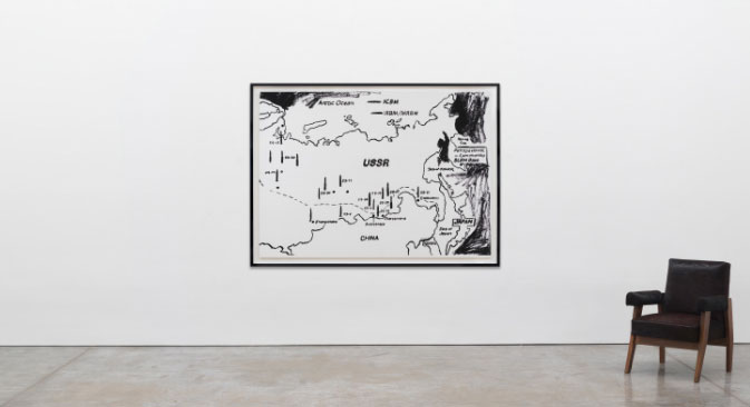 Галерея Гагосяна выставила на продажу картину Энди Уорхола с картой СССР
