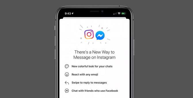 Facebook тестирует объединение чатов Instagram и Messenger