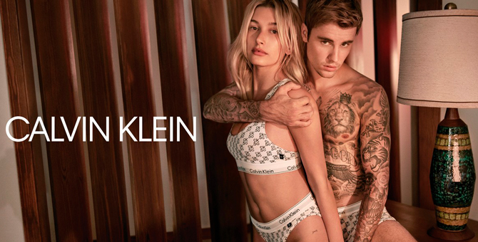Джастин и Хейли Бибер снялись для юбилейной капсулы Calvin Klein