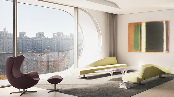 Внутри и снаружи: Заха Хадид оформила интерьер нью-йоркских квартир