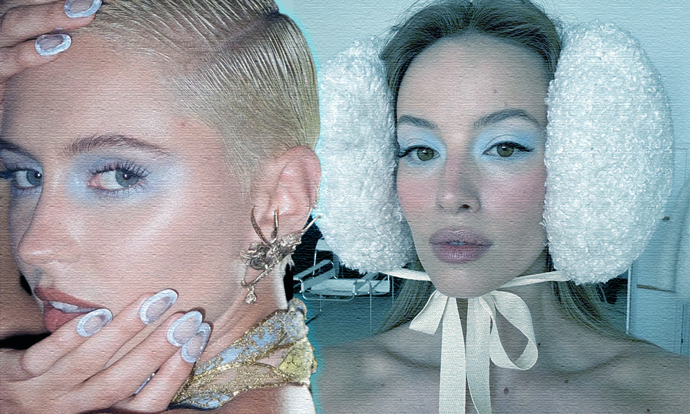 Frosted makeup: тренд на макияж в ледяном голубом оттенке — носим как Айрис Лоу и Белла Хадид