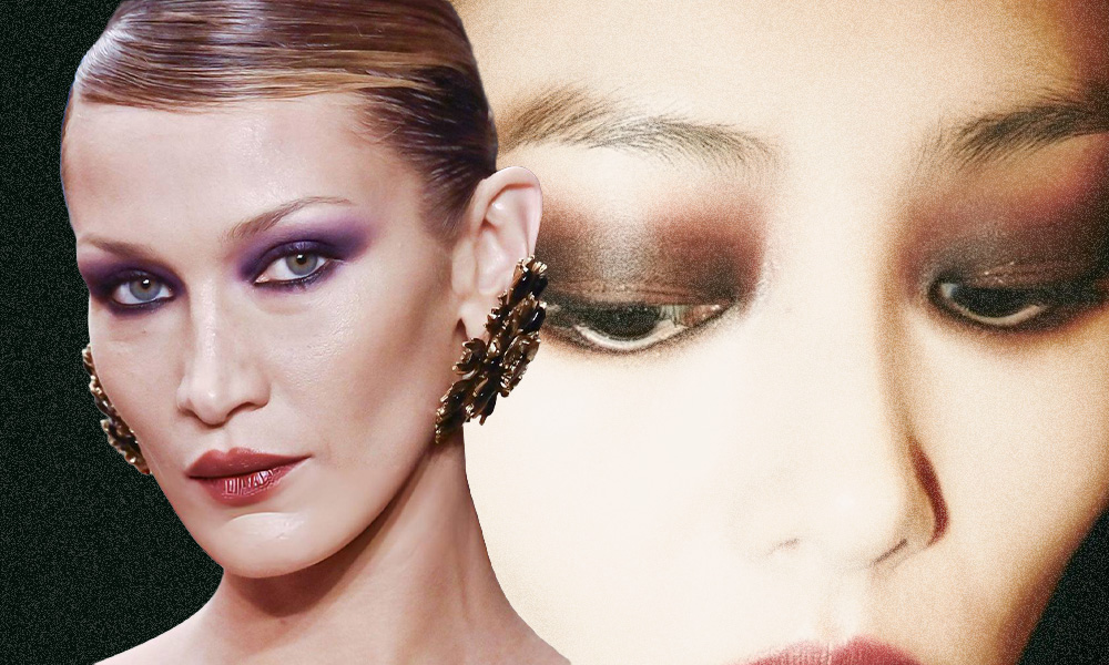 Coloured smokey: тренд на цветные смоки — носим как Белла Хадид на показе Saint Laurent