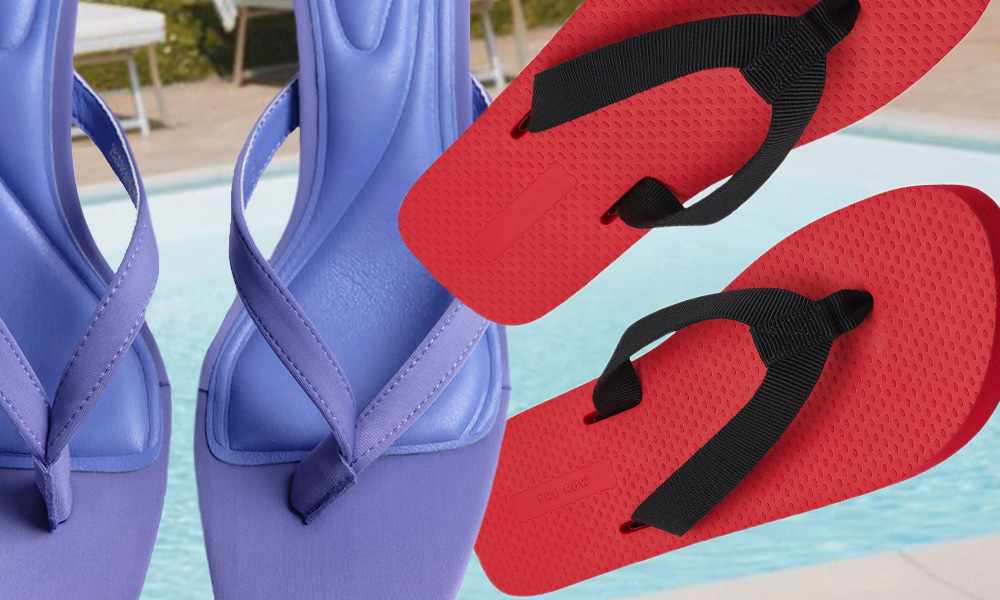 Самая модная обувь лета: 20 пар шлепок, сланцев или вьетнамок