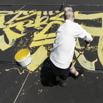 Российский каллиграф нарисовал для Fendi самое большое граффити в Италии