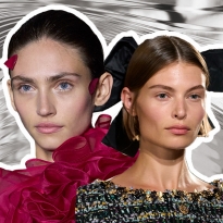 Лепестки цветов на лице и заледеневшие волосы: 5 бьюти-трендов с Недели высокой моды