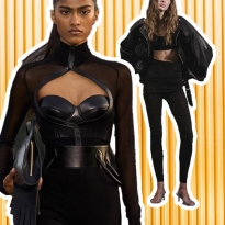 С кожаным корсетом, оверсайз-пиджаком и блузой: как мы будем носить легинсы весной этого года