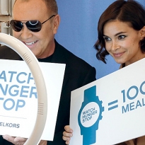 Мирослава Дума на акции Watch Hunger Stop