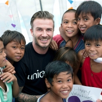 Дэвид Бекхэм вместе с ЮНИСЕФ посетил Филиппины