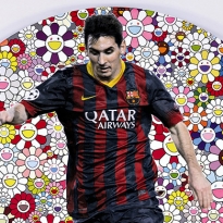 Дэмиен Херст, Лионель Месси и Такаши Мураками в проекте UNICEF