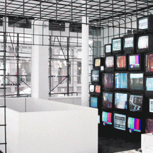 Телевизионная стена в нью-йоркском бутике Alexander Wang