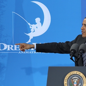 Барак Обама посетил Dreamworks