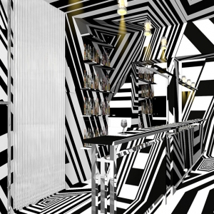 Зигзагообразный бар Oppenheimer в Нью-Йорке