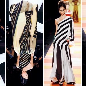 Платья на одно плечо: Jean Paul Gaultier VS Armani Prive