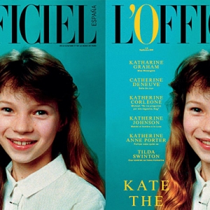 10-летняя Кейт Мосс украсила обложку первого испанского L'Officiel